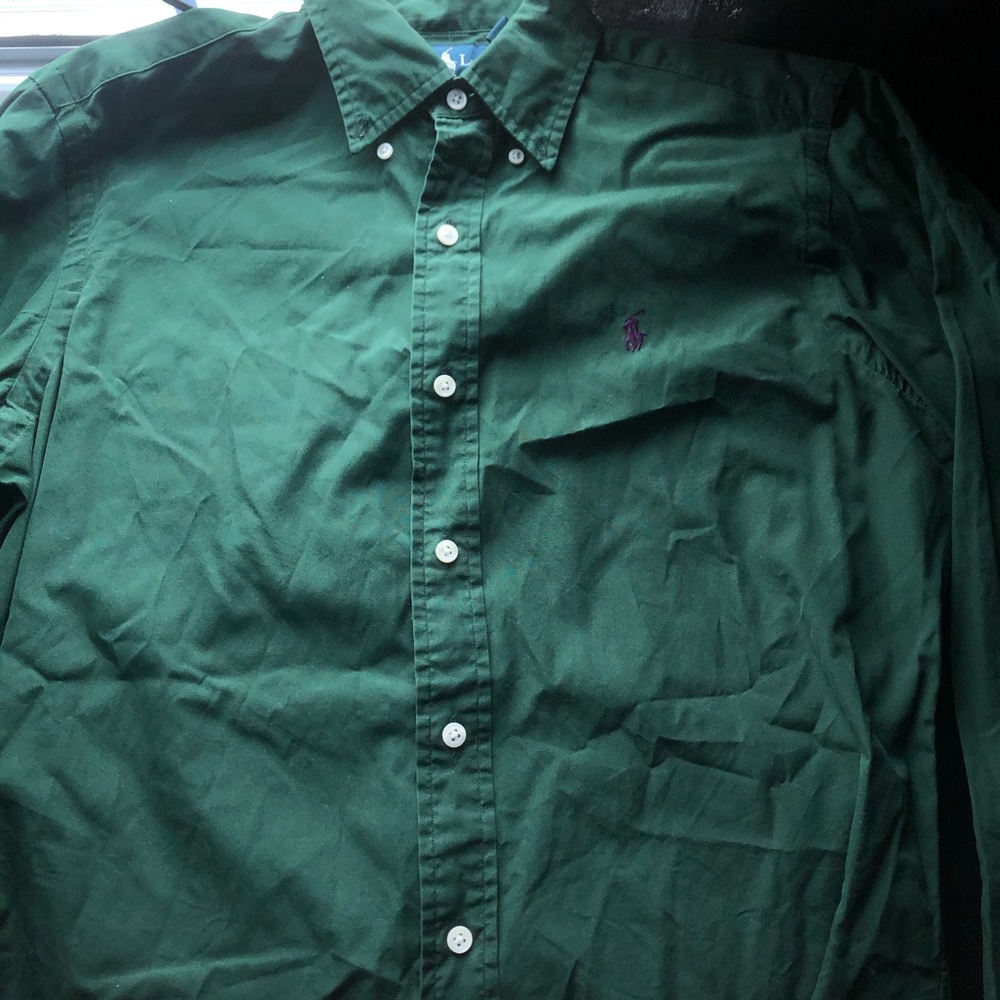 Ralph Lauren Polo Green Dress Shirt